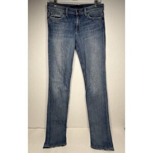 Joe's Jeans Straight Leg‎ Womens Size 27 Y2K Grunge Fade School Distressed Mid